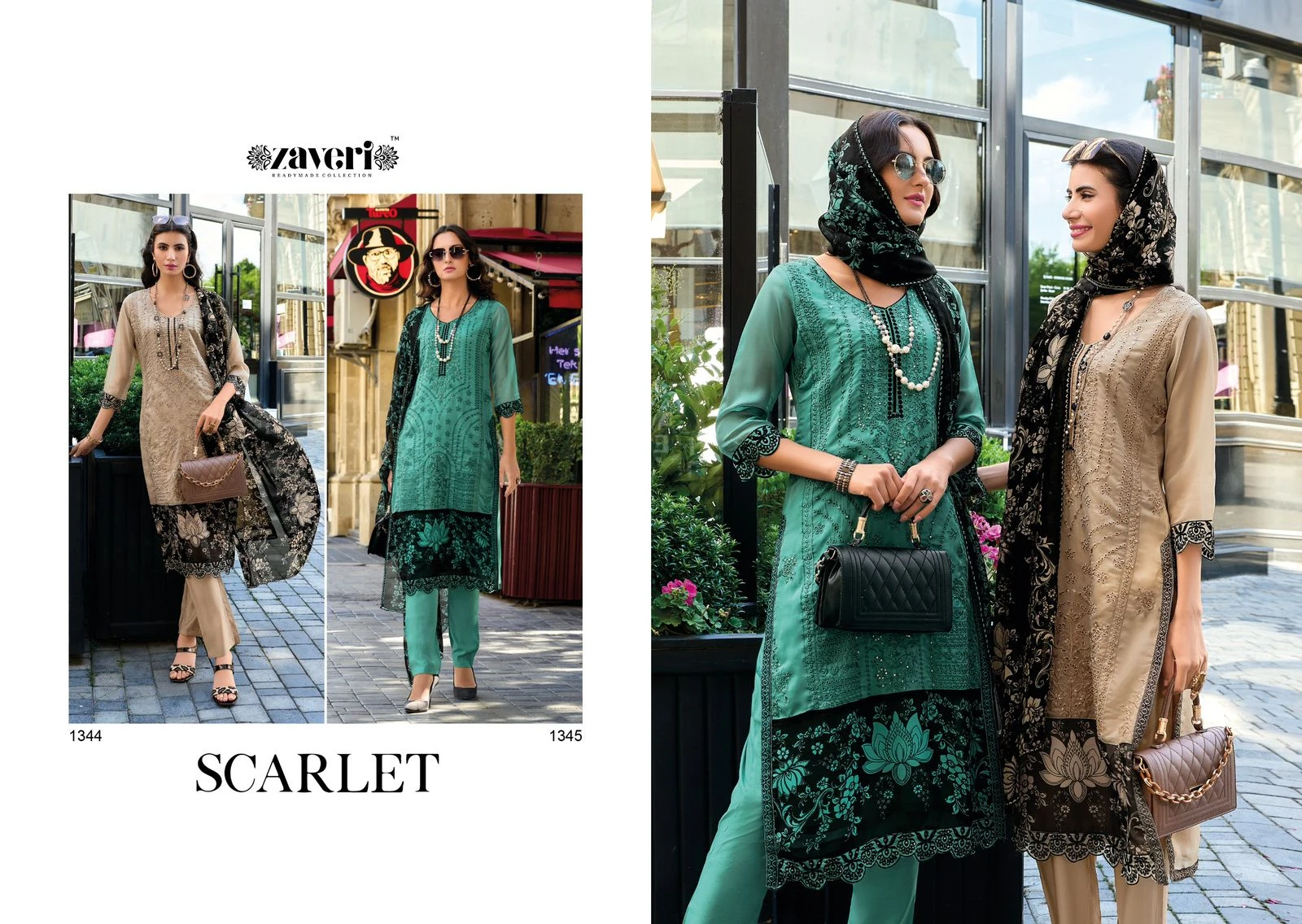 Zaveri Scarlet Soft Organza Wholesale Fancy Readymade Salwar Suit Catalog